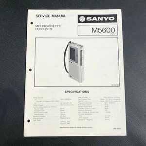 Sanyo M5600 Microcassette Recorder Service Manual - Picture 1 of 3