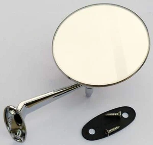 Espejo de ala cromado o puerta o ala ajustable para automóvil clásico y vintage - Imagen 1 de 2