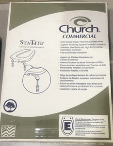 CHURCH 9500CT 000 Commercial Extra Heavy Duty Open Front Toilet Seat COMMERCIAL - Picture 1 of 5