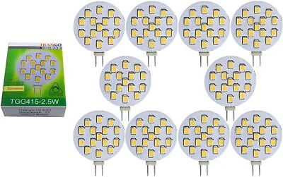 10er Set 2.5 Watt dimmbares G4 LED Leuchtmittel Platine 12V AC/DC warm-weiß - Bild 1 von 3