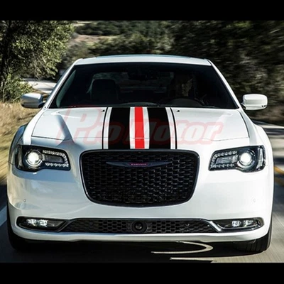 Calcomanía adhesiva de vinilo a rayas para techo capó carreras deportivo a cuadros camión sedán Foto 1 de 3