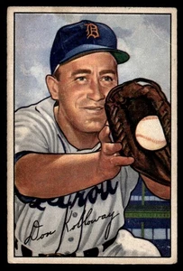 1952 Bowman Don Kloway Detroit Tigers #91 - Foto 1 di 2