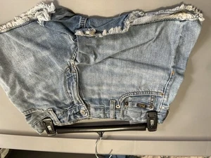 Polo Ralph Lauren Frayed Denim Shorts Big Girls 16 Blue Belt Loops 5 Pockets - Picture 1 of 2