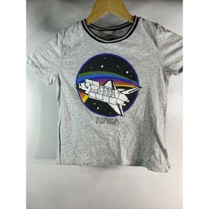 Girls NASA Gray T-Shirt Old Navy Space Shuttle Size Small - 6/7 - Picture 1 of 7