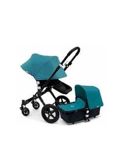Rare BNIB Bugaboo Cameleon 3 Black Frame Petrol Blue Fabric Pushchair Pram Set - Picture 1 of 4