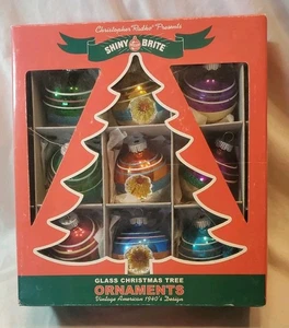 Christopher Radko Brillante Brite Adornos de Navidad Vintage Americano Años 40 Diseño - Imagen 1 de 15