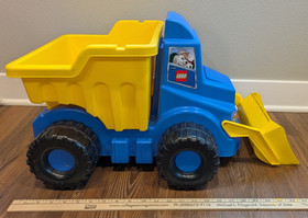 Vintage Lego Duplo Heavy Loader 2225 - Blue Storage Truck Dozer Tipper Bucket