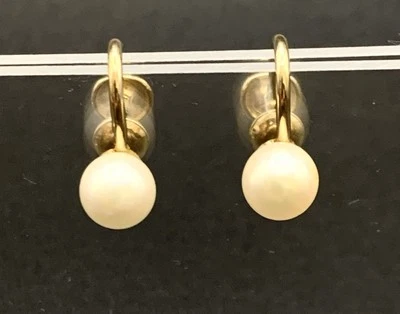Vintage Pearl Screw Back Earrings 1/20 12K GF. L10 - Image 1 of 4