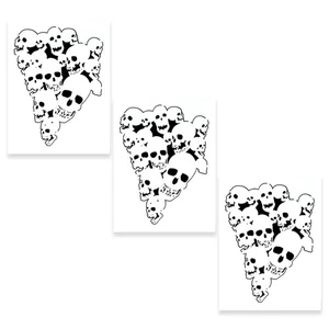 3 Custom Shop Airbrush Pile of Skulls Stencils, Laser Cut Reusable Art Templates - Picture 1 of 4
