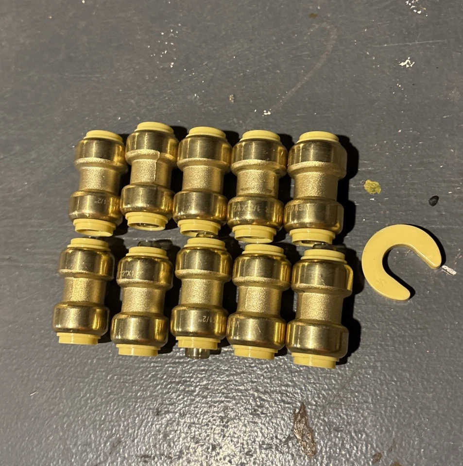 LOTE DE 10 PIEZAS DE FONTANERÍA 1/2" ESTILO MORDEDURA DE TIBURÓN ACCESORIOS PUSHFIT ACCESORIOS Foto 1 de 1