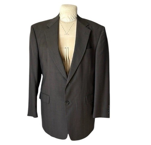 Cappotto tuta Burberry marrone a quadri super 100’s lana lusso business ufficio XXL 48