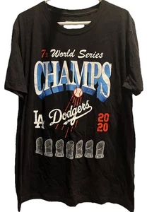 NEW ERA LOS ANGELES LA DODGERS HERREN HEMD WORLD SERIES L LARGE SCHWARZ CHAMPIONS - Bild 1 von 2