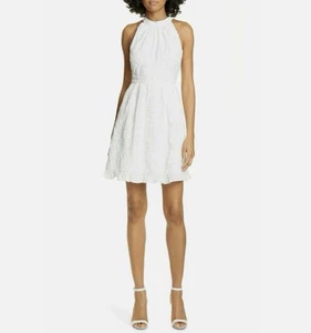 Splendido! Mini abito da festa bianco ricamato Lorene Ted Baker taglia 0 $175 - Foto 1 di 6