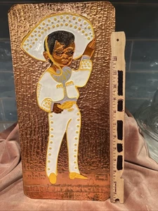 Quadro in rame dipinto arte popolare messicana MCM FERNANDO GARCIA G “Prada Churubusco” - Foto 1 di 11