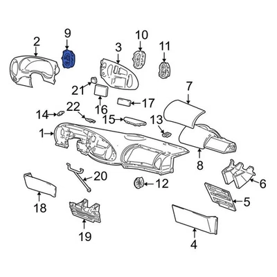 For Ford E-150 2004-2008 Ford 4C2Z19893AA Dashboard Air Vent - Image 1 of 2