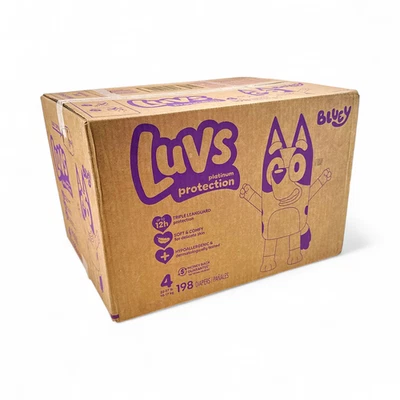 Pañales desechables para bebé Luvs Platinum Protection (talla 4) - azul - 198 unidades Foto 1 de 4