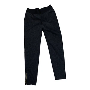 Sofia Vergara Womens Large Gray Leggings Stretch Pull on Ankle Zip Elastic Band - Picture 1 of 5