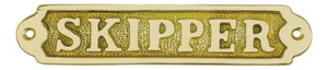 Türschild SKIPPER Türbeschlag Messing Sea4You - Bild 1 von 1