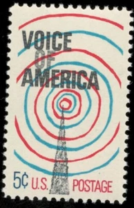 US. 1329. 5c. Radio Transmission Tower & Waves. Voice of America. MNH. 1967 - Picture 1 of 1