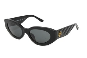 Tory Burch TY7178U-170987 Black 51mm Cat Eye Plastic Women's Sunglasses - Picture 1 of 4