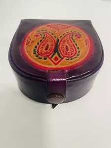 Ankura Turkish Pill Box, Vintage Decorative Box Trinket Case, Made In Turkey - Picture 1 of 9
