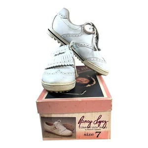 MacGregor Vintage Womens White Golf Saddle Shoes Size 7.5 With Vintage Box EUC - Picture 1 of 9