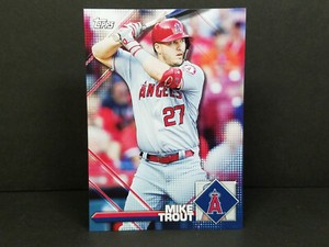 2020 Topps Heritage #1 Mike Trout, Angels - MLB Sticker Collection Preview