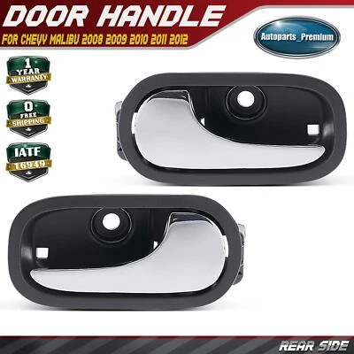 2x Manija de puerta interior trasera marrón y cromada para Chevrolet Malibu 2008-2012 Foto 1 de 4