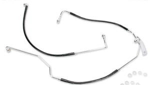 DRAG SPECIALTIES 1741-2943 Stainless Steel Brake Line Kit BLACK 09-13 GLIDE - Picture 1 of 2