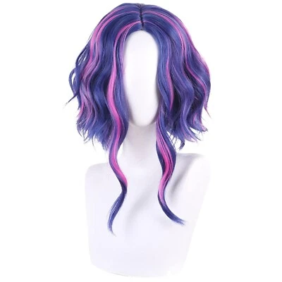 Anime Lady Nagant Cosplay Wig for My Hero Academia Purple Short Wavy Curly Hair - Image 1 of 4