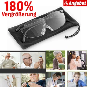 180% Vergrößerung Vergrößerungsbrille Lupenbrille Zauberbrille Kopflupe Brille - Bild 1 von 12
