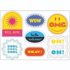 Oh OMG Cool Wow Sticker Sheet Decal Well Done Wall Self Adhesive Vinyl A4 PS0059