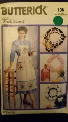Butterick 106 Wreaths, Apron & Jacket Pattern designed by Wendy Everett - Image 1 of 2