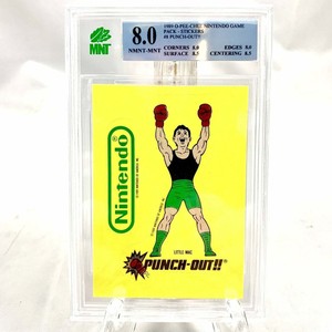 Nintendo Game Pack O-Pee-Chee Little Mac Punch Out MNT 8 Sticker Topps PSA 1989