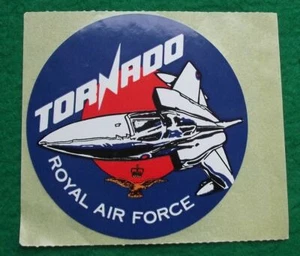 1980's Royal Air Force RAF Tornado Jet Aircraft Military Airplane Sticker Decal - Picture 1 of 2