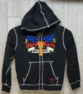 Hard Rock Cafe Munich Full Zip Black Hoodie Jacke Damen Mädchen Jugend Größe M - Bild 1 von 8