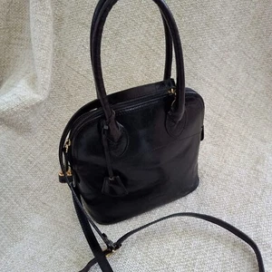 Jane Shilton Black Leather Cross Body Bag Beautiful Condition - Picture 1 of 7