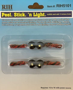 LED PEEL 'N STICK LIGHTS 4 pc AC OR DC Power All Scales 12 - 16 Volts - Picture 1 of 1