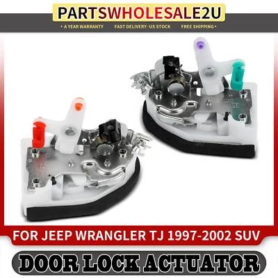 2Pcs Front Left & Right Side Door Lock Actuator for Jeep Wrangler 1997 1998-2002 - Image 1 of 4