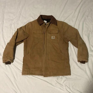 Carhartt Vintage Jacke Herren M/L hellbraun Arctic Quilt gefüttert Barn Chore Mantel Canvas - Bild 1 von 17