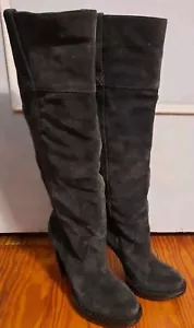 Botas de tacón alto hasta la rodilla de gamuza negras Michael Kors 7,5 para mujer - Imagen 1 de 18