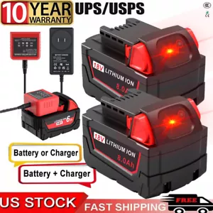 For Milwaukee for M18 18V 12.0Ah Extended Lithium 48-11-1880 Battery OR Charger - Picture 1 of 35