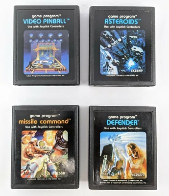 批量 4 个 Atari 2600 游戏 - 后卫、导弹指挥官、小行星、弹球  — 第 1/4 张图片