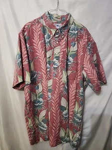 Vintage XXXL Reyn Spooner Hawaiin Print Shirt Reds Pinks Blues Greens - Bild 1 von 4