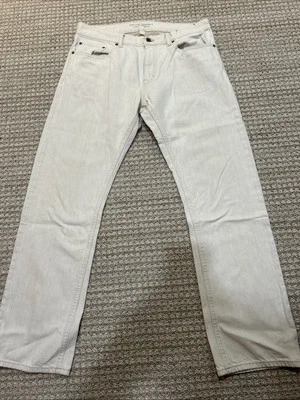 Pantalones de mezclilla rectos Banana Republic vintage para hombre blanco marfil *Ver notas de talla 34/31* Foto 1 de 4