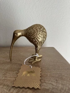Handcrafted In India Metal Gold Tone Kiwi Bird Figured - Picture 1 of 9