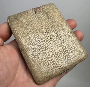 Antigua billetera de la década de 1930 EPNS Ray Stingray Skin Shagreen cubierta para tarjetas cigarrillos - Imagen 1 de 16