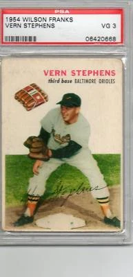 1954 Wilson Franks Vern Stephens PSA 3 P1401 - Image 1 of 2