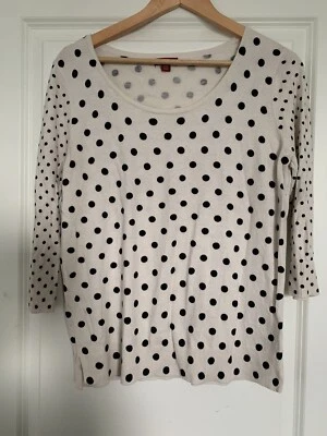 Suéter Pullover Merona Talla Grande Crema Negro Lunares Foto 1 de 3