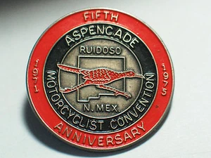 1975  Aspecade  Motorcycle Club Lapel Pin b 5th Annivsary Convention Event Pin - Picture 1 of 1